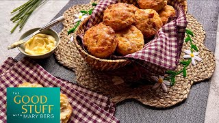 Mary Berg Recipe of the Day Cheddar Bacon Biscuits  The Good Stuff with Mary Berg [upl. by Ashia]