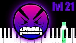 Geometry Dash  Level 21 Fingerdash  Piano Tutorial [upl. by Yderf122]