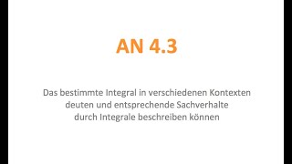 AN 43  Integral im Kontext [upl. by Kwabena]