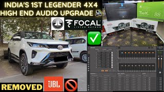 INDIAs 1st Fortuner Legender 4x4 HIGH End AUDIO Upgrade 🔊🔥 JBL Out FOCAL In ✅ CAR MAN INDIA [upl. by Bara96]