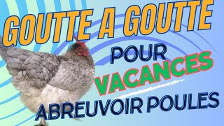 TUTO goutte à goutte pour vacances pour poules comment créer un abreuvoir idéal [upl. by Tadeo420]