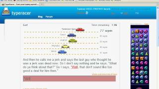 Super Typing Speed in Typeracer 2010 [upl. by Berck]