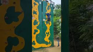 Wall climbing activity motivation fitnessmotivation adventurecamp picnicspot Rocksport [upl. by Latona]