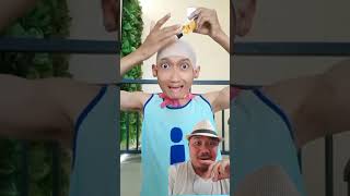 Minyak penumbuh rambut ajaib viralvideo funny memes upinipin fyp shorts [upl. by Kciredec]