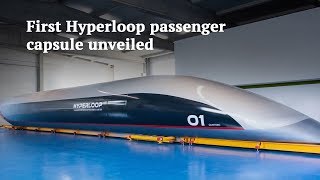 First Hyperloop Passenger Capsule Unveiled  Hyperloop Transportation Technologies Inc [upl. by Rauscher]