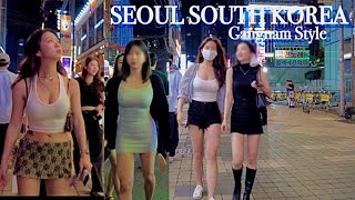 4K Saturday Night Walking in Gangnam Streets  Street Fashion  Walking Tour SEOUL KOREA 2022 [upl. by Nivak805]