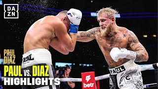 JAKE PAUL VS NATE DIAZ Fight Highlights [upl. by Elka330]