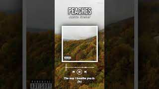 Lyrics Video of quot Peaches by Justin Bieber quot justinbieber peaches lyricsvideo lyrics music [upl. by Sievert]