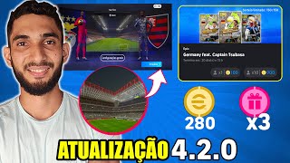 Atualização 420 🔥 5 Estádios e Nova Lojinha por GP eFootball 25 Mobile [upl. by Aerdnaid574]