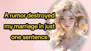 A rumor destroyed my marriage in just one sentence [upl. by Gregrory273]