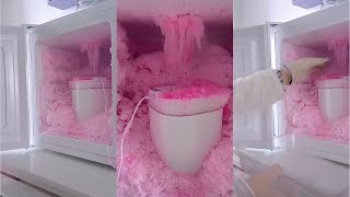 FREEZER FROST MUKBANG  ASMR EATING  FLAY FROST  PINK🩷FROST  CRUNCHY FROST ICE EATING [upl. by Gerik369]