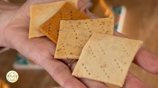 CRACKERS con Farina di RISO Speziati SENZA Glutine e LIEVITO – Solo 3 Ingredienti  VivoGlutenFree [upl. by Dlorah]