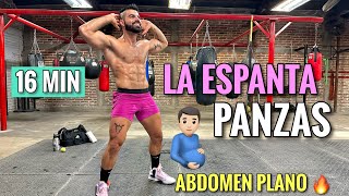 RUTINA de ejercicios La espanta PANZA 16 Minutos Cardio Hiit Enfocado en ABDOMEN [upl. by Adnarram427]