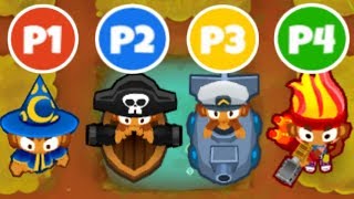 Coop CHIMPS Mode But Everyone Gets ONLY 1 Tower Bloons TD 6 [upl. by Llehcear]