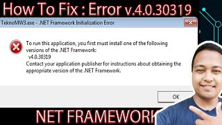 HOW TO FIX  ERROR V4030319  NET FRAMEWORK  bossbrytv [upl. by Nomyad]