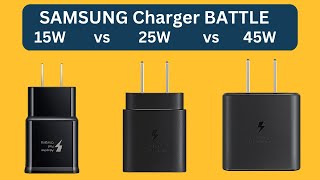 45W vs 25W vs 15W Samsung Charging Speed Test [upl. by Skyler]