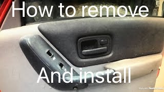 How to remove and install 9701 jeep Cherokee door panel [upl. by Sible]