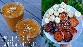 SWEET POTATO BANANA SMOOTHIE Recipe  Anti Inflammatory amp VEGAN [upl. by Areema243]