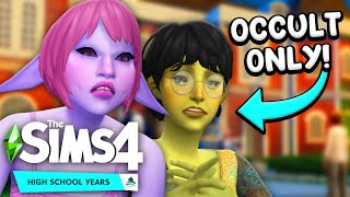 I Made an OCCULT ONLY High School in The Sims 4 🌙✨ [upl. by Rehsu]