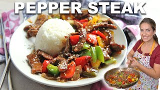 Pepper Steak  15 Minute Recipe  Better Than Takeout [upl. by Lawley]