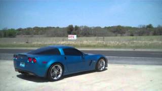 C6 Z06 Corvette  Lingenfelter in 1st gear BampB Exhaust [upl. by Lucila]