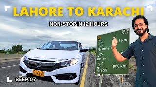 Lahore To Karachi in 12 Hours in HONDA CIVIC  Lahore to Karachi by car  Pakistan Road Trip S5EP07 [upl. by Matthus508]