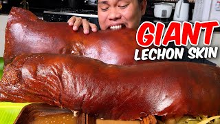 The Most Satisfying Whole Lechon Skin Mukbang  Crispiness Overload [upl. by Judah]