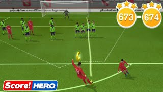 Score Hero  Level 673674  3 Stars [upl. by Ahsekal]