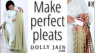 Learn the trick to make Perfect Pleats with SAREE PEGS Dolly Jain [upl. by Evy829]