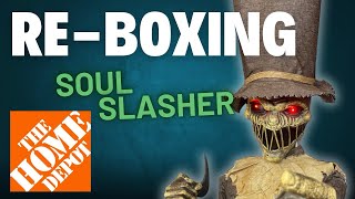 Soul Slasher Animatronic ReBoxing 2024 Home Depot [upl. by Fotina159]