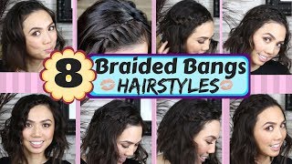 8 Braided Bangs Hairstyles for BEGINNER  Headband Braids  Angel Braids [upl. by Terina751]