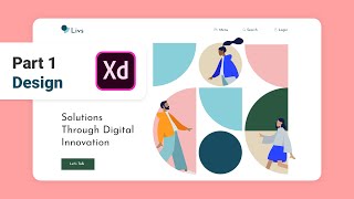 From Wireframe to High Fidelity UI Landing Page Design  Adobe Xd Tutorial  Part 1 [upl. by Pederson207]