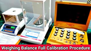 Weighing Balance AZ Full Calibration Procedure  Weight Machine NABL Calibraton Procedure [upl. by Elletnuahc610]