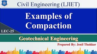 Lec25Examples of Compaction  Geotechnical Engineering  Civil Engineering [upl. by Asiole]