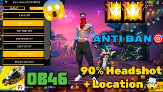 Free Fire OB46 Mod Apk  Headshot Hack  Location  Rank WorkingAntiban  New PATO TEAM MOD MENU [upl. by Roderich]