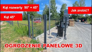 Kąt rozwarty 90°  45°  Ogrodzenie panelowe 3D [upl. by Altis]