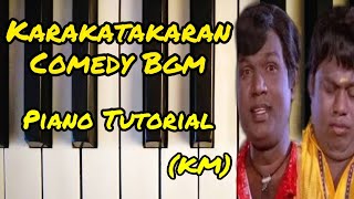 Karakattakaran Comedy Bgm Piano Notes  Easy Piano Tutorial  Goundamani And Senthil  KM [upl. by Alracal]