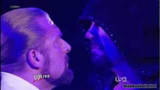 The Undertaker Challenges Triple H for a match at Wrestlemania 28 22012 22 [upl. by Eirrehs818]