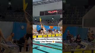 🔥New World Record🔥Fastest line throw and return ever😳📸 swimswamnews [upl. by Hairim]