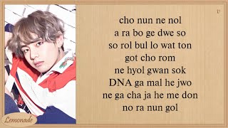 BTS DNA Easy Lyrics [upl. by Tteltrab]