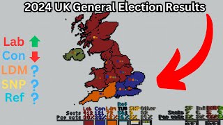 2024 UK General Election Results Timelapse In Minecraft generalelection generalelection2024 [upl. by Annavoj]