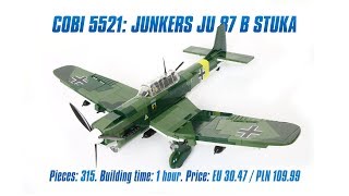 COBI 5521 Junkers Ju 87 B Stuka review amp speed build [upl. by Natsreik]