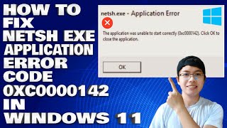 How To Fix Netshexe Application Error Code 0xc0000142 in Windows 11 [upl. by Harness]