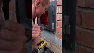 drilling holes for the blower in the boiler [upl. by Nero]