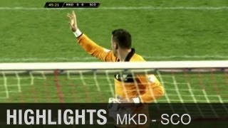 WMQuali Verspätung Anpfiff wegen Keeper wiederholt  Highlights Mazedonien  Schottland 12 [upl. by Fillian]