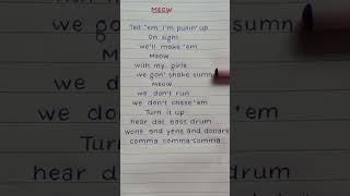 MEOVV  MEOW Lyrics meow shorts shortsfeed fyp youtubeshorts [upl. by Ahsiket]