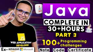 🚀🔥 Java Complete Course Part3 2024  100 Programming Challenges [upl. by Iretak396]