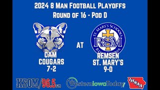 Football  CAM Cougars at Remsen St Marys  11124  965 KSOM  Western Iowa Today [upl. by Janicki110]