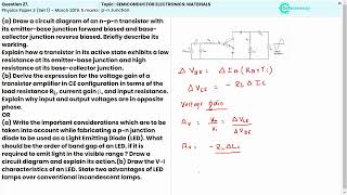 CBSE 2019 Paper 3 Set 1 Question 27 Semiconductor Electronics  Understanding the pn Junction [upl. by Orran]