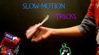 Slowmotion ButterflyBalisong Knife Tricks [upl. by Ehlke]